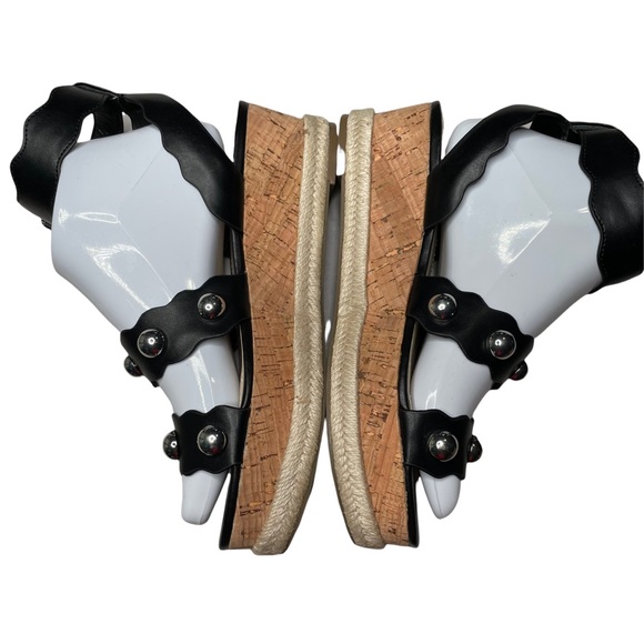 Marc Fisher Faythe Studded Cork Espadrille Wedges size 7.5 M new - Picture 2 of 14